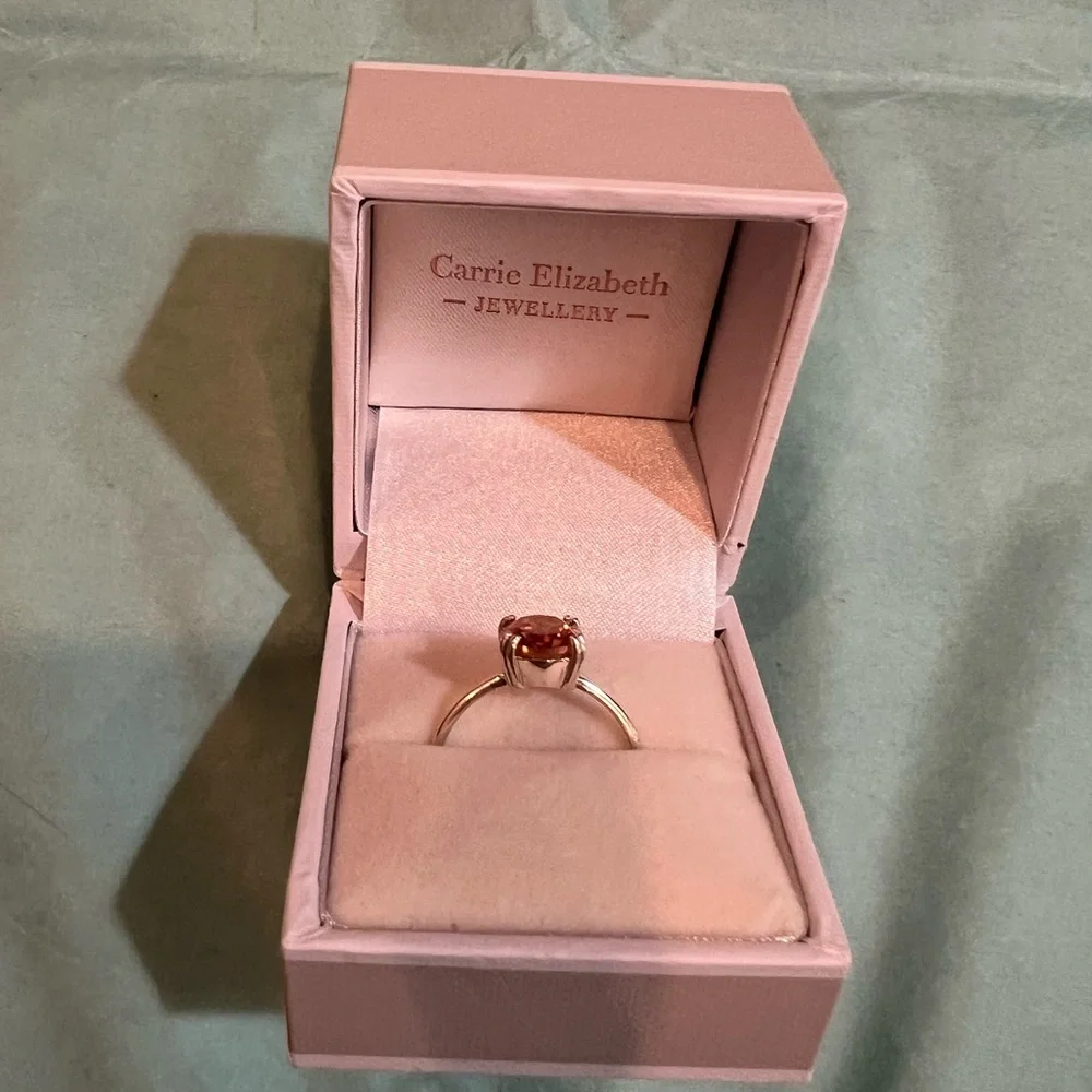 Carrie Elizabeth Sterling Silver Exotic Topaz Ring Sterling Silver Large Sz 8.5 - Picture 3 of 9